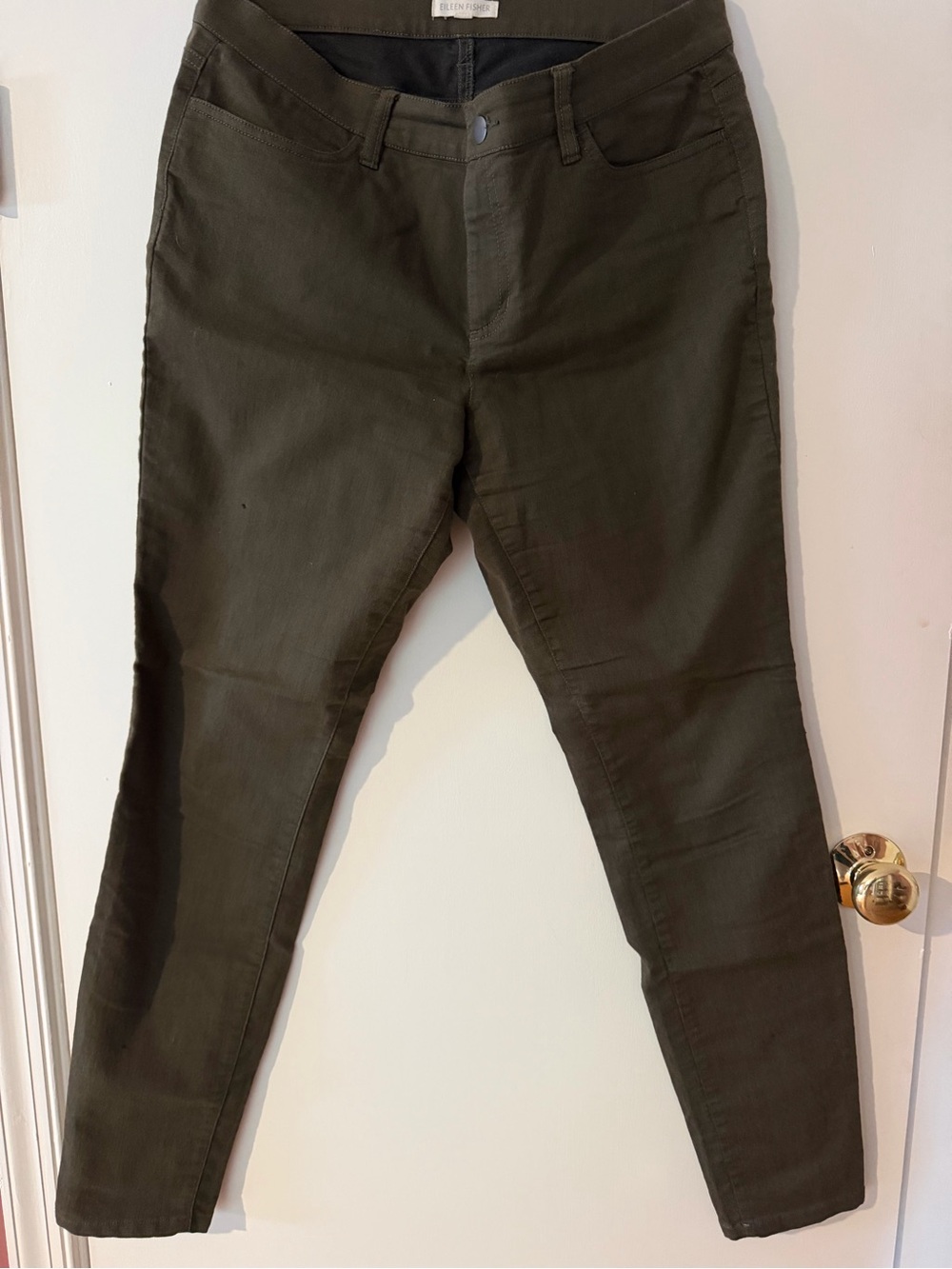 Eileen Fisher straight leg Women’s Pants - olive/brown